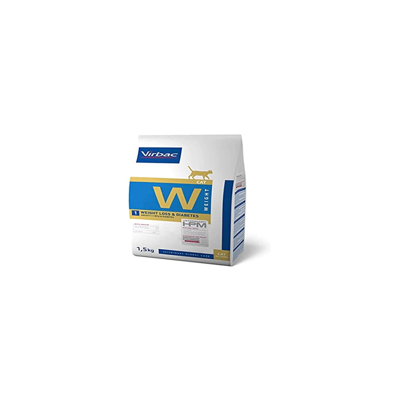 Virbac Cat Weight Loss & Diabetes (W1) 1.5 kg | Cat Weight Loss & Diabetes Food