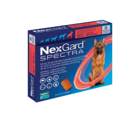NexGard Spectra 30-60 kg Dog Internal & External Parasite Chew | 3-Count Monthly Protection