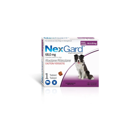 NexGard 10-25 kg Dog External Parasite Chew | 3-Count Monthly Protection
