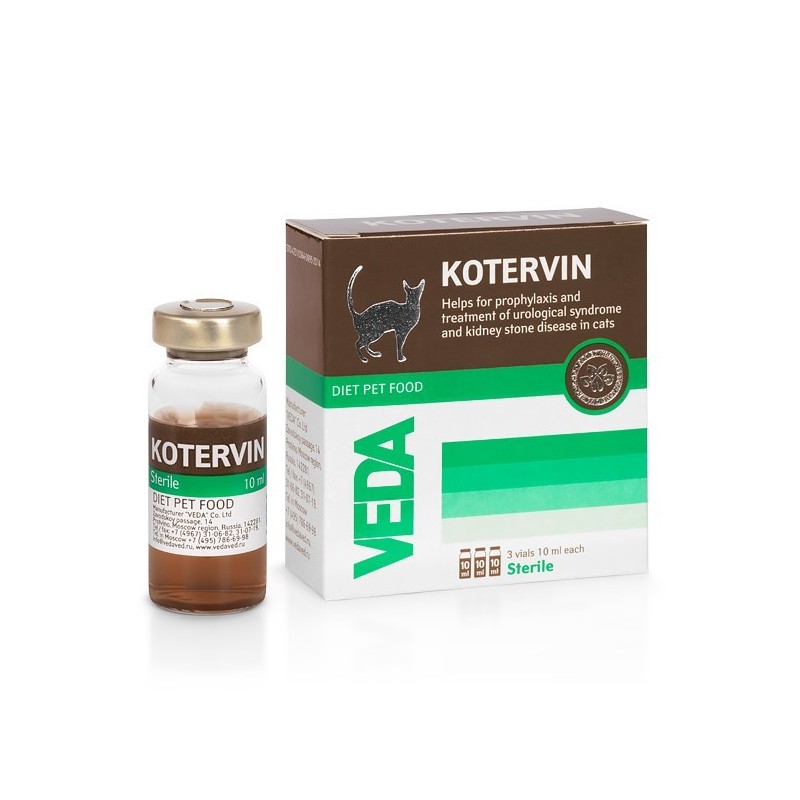 Veda Kotervin 3x10ml | Kedi Köpek İdrar Yolu & Böbrek Sağlığı Takviyesi