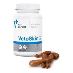 Vet Expert VetoSkin 90 Capsules | Cat Dog Skin & Coat Health Supplement