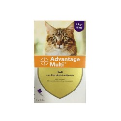Advantage Multi Cat 0.8 ml (4-8 kg) 3 Pipettes | Internal & External Parasite