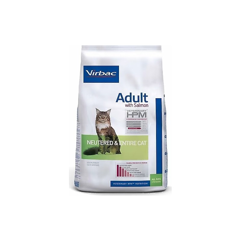Virbac Adult Salmon Cat 7 kg | Kısırlaştırılmış/Kısırlaştırılmamış Yetişkin Kedi Maması