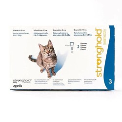 Stronghold 45 mg (2.6-7.5 kg) Cat | External Parasite Spot-On 3 Pipettes