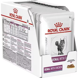 Royal Canin Renal With Chicken 85 gr 12 pieces | Kidney-Supporting Wet Cat Food
