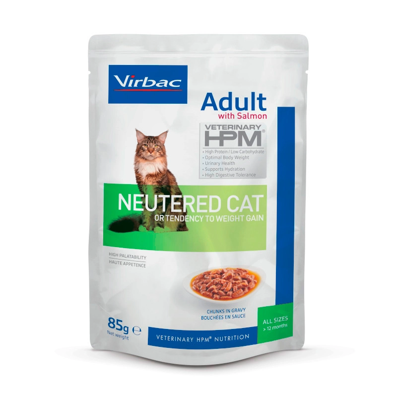 Virbac Adult Neutered Salmon Pouch 85 gr x 12 adet | Kısırlaştırılmış Kedi Yaş Mama