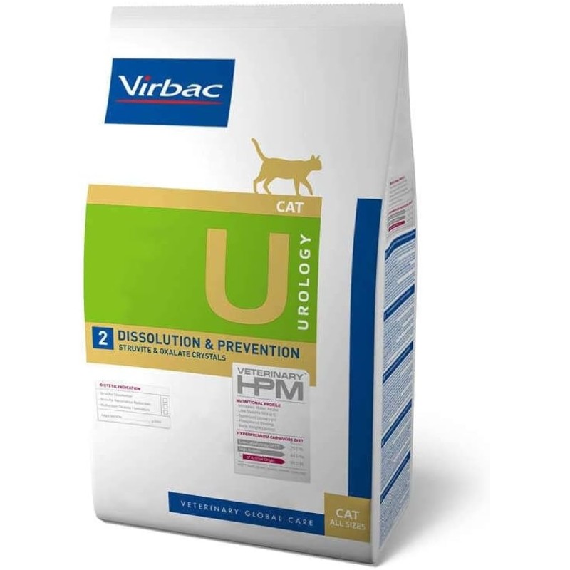 Virbac Cat Urology Dissolution & Prevention (U2) 1.5 kg | Çift Etkili İdrar Yolu Maması